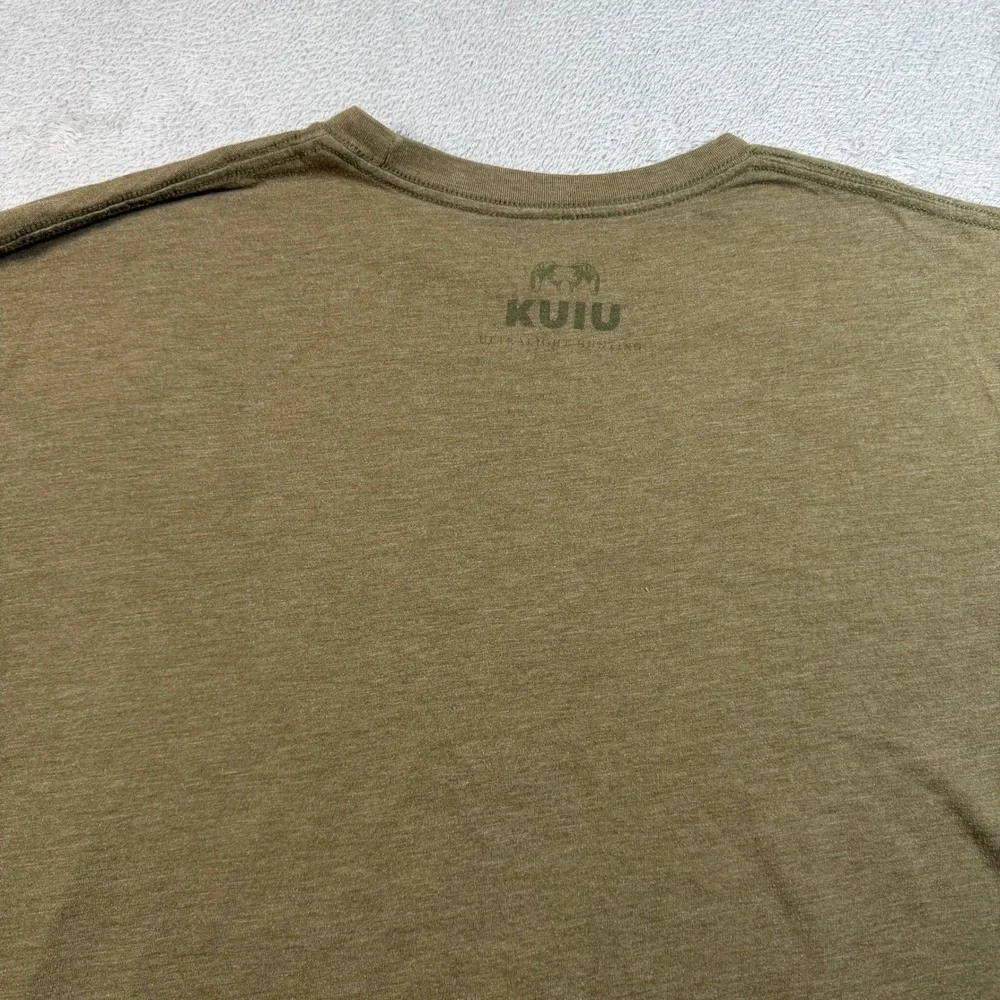 Kuiu Long Sleeve T-Shirt Mens XL Olive Green Crewneck Ram Logo Hunting